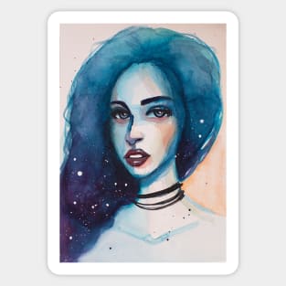 Galaxy girl Sticker